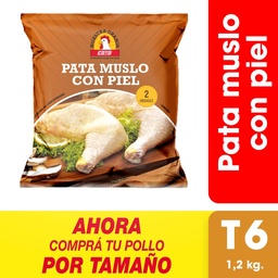 Pata Muslo con Piel x uni (1.2 kg) Refrigerados