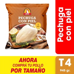 Pechuga con Piel x uni (945 gr) Refrigerados