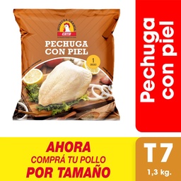 Pechuga con Piel x uni (1.3 kg) Refrigerados