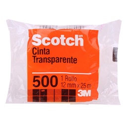 Cinta Transparente Scotch 500 12 mm 25 m 1 Unidad