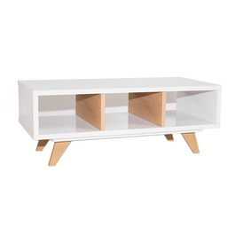 Mesa Ratona Gacela 90 cm Blanco Roble Natural