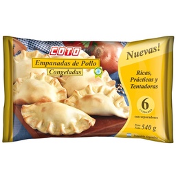 Empanadas de Pollo Congeladas Coto 6u 540g