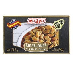 Mejillones Coto en Salsa Frasco 111 gr