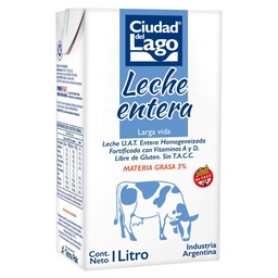 Leche Larga Vida Entera Ciudad Del Lago Ttb 1 l