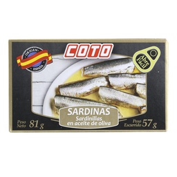 Sardina en Aceite Coto Lata 81 gr