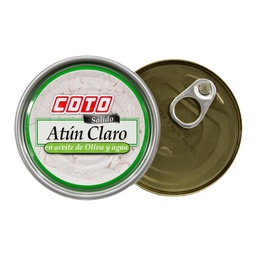 Atun Claro en Aceite de Oliva y Agua Coto Lat 185 grm