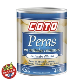 Peras Coto Lata 820 gr