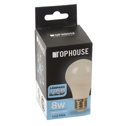 Lámpara Led Bulbo Top House Fria 8 W E27   Caja 1 Unidad