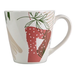 Jarro Mug Natural Flor 343cc Beige