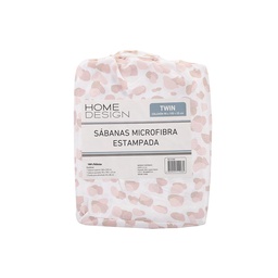 Sábana Twin Microfibra Estampada Dots