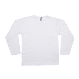 Remera Niño/a Manga Larga Jersey Blanca Talle 6