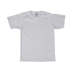 Remera Niño/a Colegial Manga Corta Jersey Blanca Talle 6