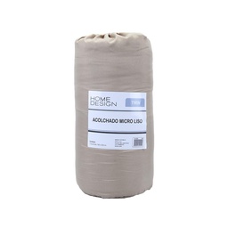 Acolchado Microfibra Liso Twin Color Beige 160x235 cm