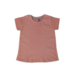 Remera Niña Manga Corta Lisa Coral Talle 1