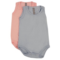 Body Bebe/a Musculosa Liso Celeste Talle 9 Meses