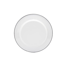 Plato Playo Enlozado 25cm Blanco