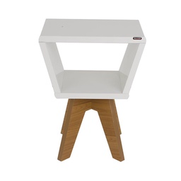 Mesa Lateral Chica Home Studio Blanco Natural 43 cm