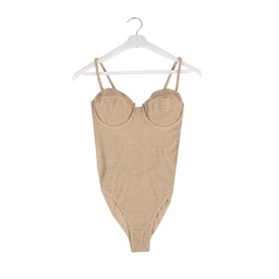 Traje de Baño Mujer Enteriza Textura Beige Talle S