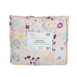 Cubrecama Kids Estampado Flores Twin 160x240