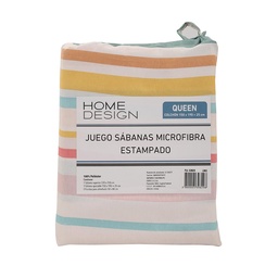 Juego de Sabanas Queen Microfibra Estampada