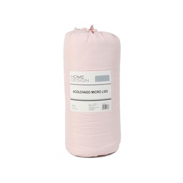 Acolchado Microfibra Liso Twin Rosa Claro