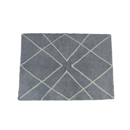 Alfombra Baño Geo 2 Gris/blanco 60x40 cm