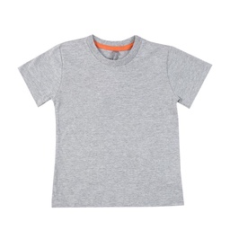 Remera Nene/a Manga Corta Gris Melange Talle 1