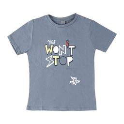 Remera Niña/o Manga Corta Estampada Stop Talle 1