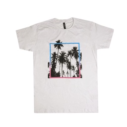 Remera Hombre Manga Corta Estampadp Palm Color Blanco Talle S . . .