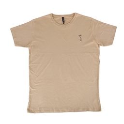 Remera Hombre Manga Corta Estampada Palm Logo Color Beige Talle Xl . . .