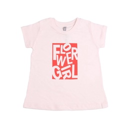 Remera Niña/o Manga Corta Estampada Flower Girl Rosa Talle 1