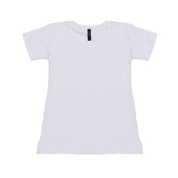 Remera Dama Manga Corta Lisa Modal Blanco Talle Xl