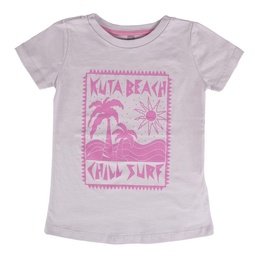 Remera Niña/o Manga Corta Estampada Chill Surf Lila Talle 14