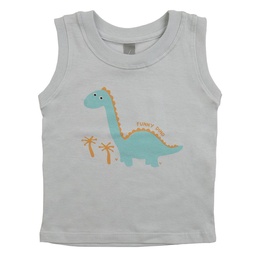 Musculo Bebe/a Estampada Dino Celeste T3m . . .