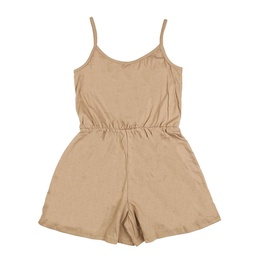 Mono Dama Bretelero Corto Beige Talle S