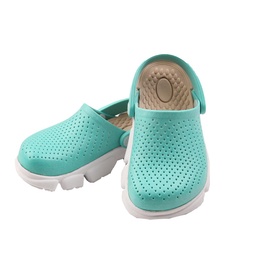 Zueco Kids Turquesa/crudo con Base Blanca Talle  27/28