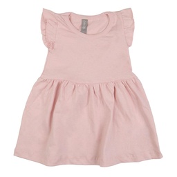 Vestido Bebe/a Liso Volados Rosa T12m . . .