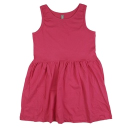 Vestido Niña/o Liso con Volados Fucsia Talle 12