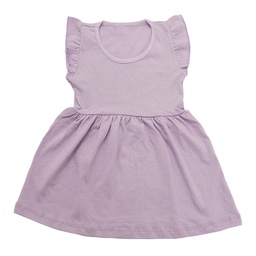 Vestido Bebe/a Liso Volados Lila T3m