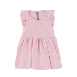 Vestido Bebe/a Liso con Volados Rosa Talle 3 Meses