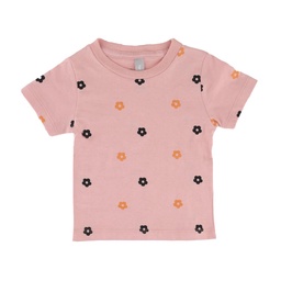 Remera Niño/a Estampada Flores Rosa Talle 3