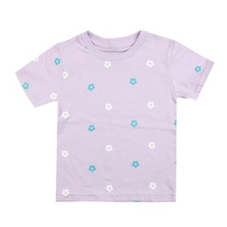 Remera Niño/a Estampada Flores Lila Talle 1