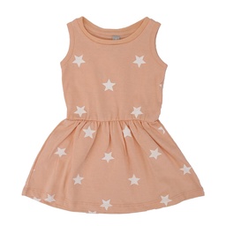 Vestido Niño/a Estampado Sin Mangas Estrellas Salmon Talle 1