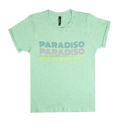 Remera Dama Estampada  Verde Talle S