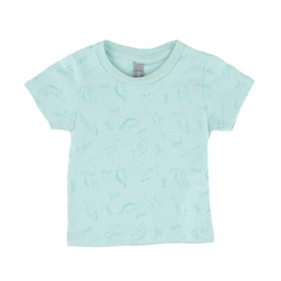 Remera Niño/a Manga Corta Estampada Dinos Aqua Talle 1