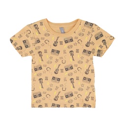 Remera Niño/a Manga Corta Estampada Naranja Talle 3