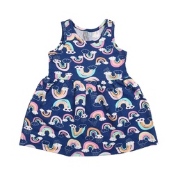 Vestido Niño/a Estampada Arcoíris Azul Talle 1