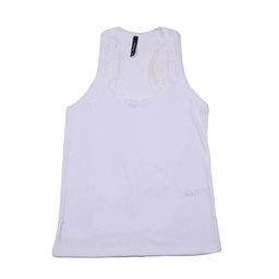 Musculosa Dama Lisa Puntilla Blanca Talle S