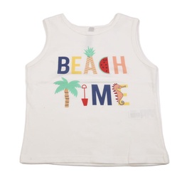 Musculosa Niño/a Estampado Beach Time Crudo Talle 1