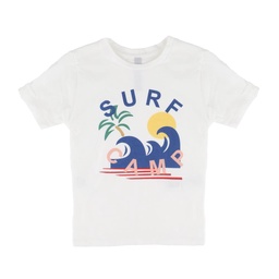 Remera Niño/a Manga Corta Estampado Surf Crudo Talle 1